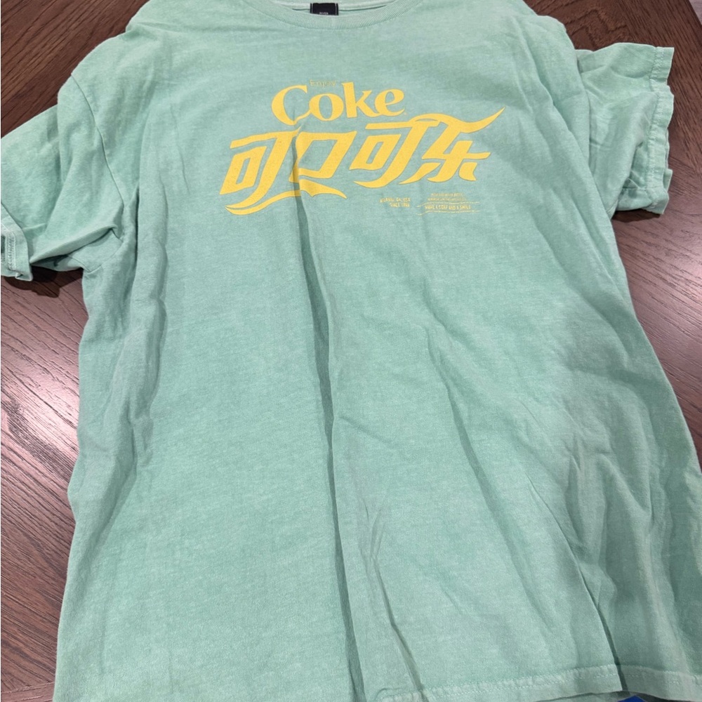 River Island Green and Yellow Short Sleeve Tee